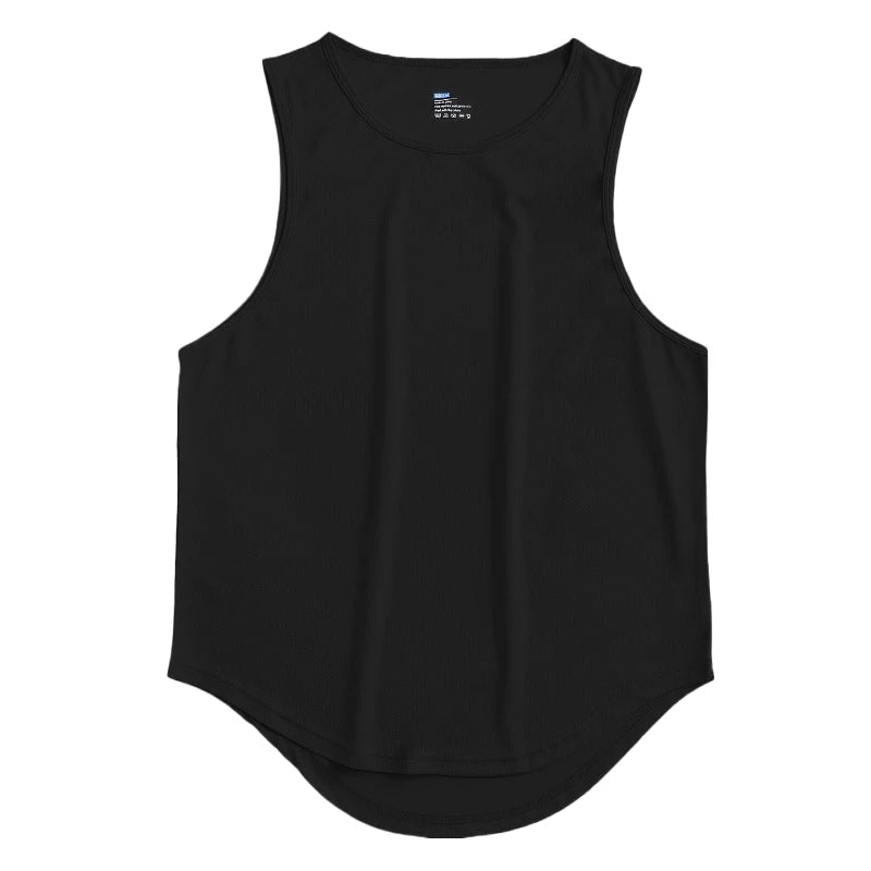 Glacium aesthetics black drop arm tank top to show-off that lat pump in the gym during your intense training