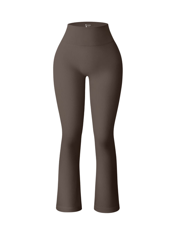 Tealeaf high waist ribbed flared leggings to perfectly shape and sculpt the legs during intense leg days in the gym or general training sessions