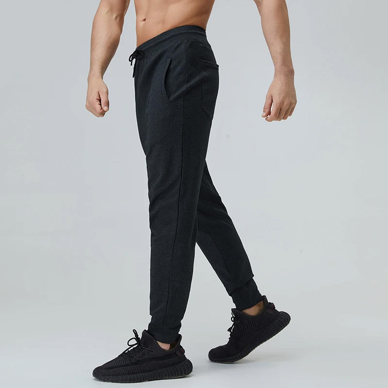 Men's hemp grey gym joggers designed for comfort and performance during workouts