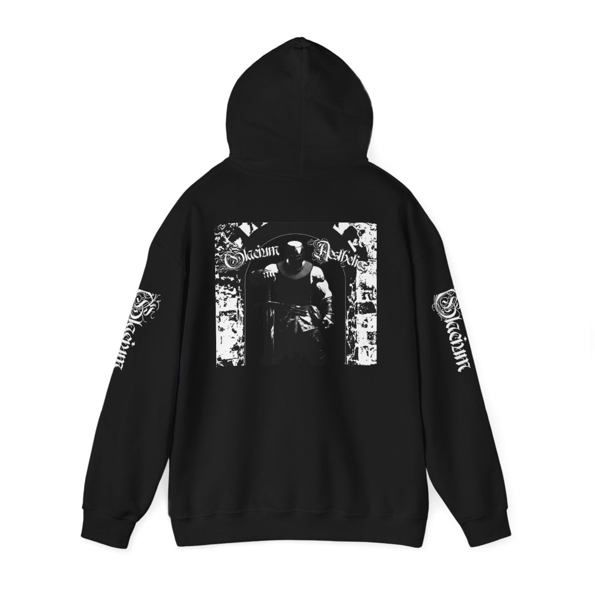 Black hoodie pump cover from the Crusader Series collection, featuring a heavy blend fabric and 'In The Way' design