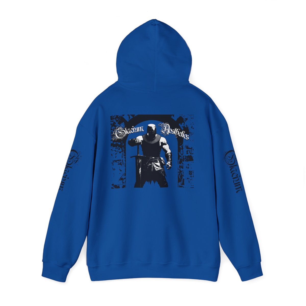Blue hoodie pump cover from the Crusader Series collection, featuring a heavy blend fabric and 'In The Way' design