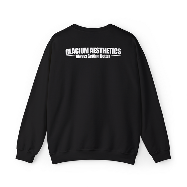Glacium aesthetics black heavy blend 'always getting better' quote crew-neck sweatshirt pump cover