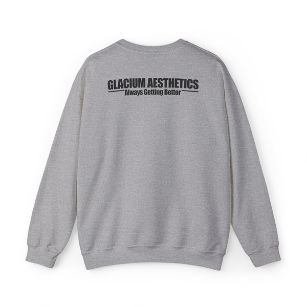Glacium aesthetics grey heavy blend 'always getting better' quote crew-neck sweatshirt pump cover