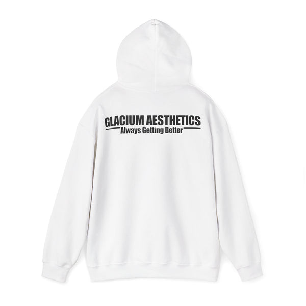 Glacium aesthetics white heavy blend 'always getting better' quote hoodie pump cover