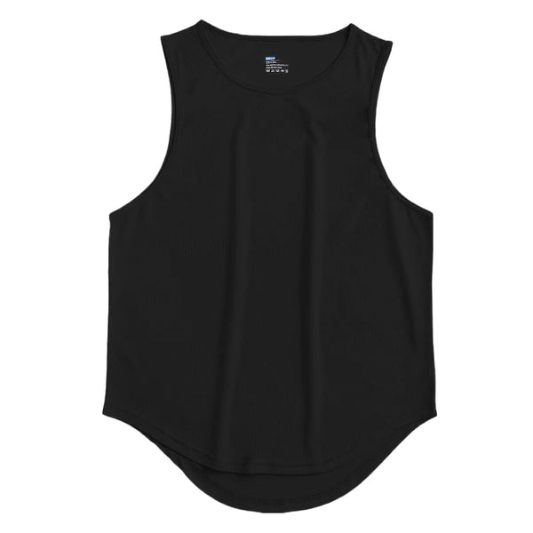 Glacium aesthetics black drop arm tank top to show-off that lat pump in the gym during your intense training