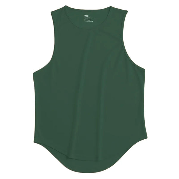 Glacium aesthetics green drop arm tank top to show-off that lat pump in the gym during your intense training
