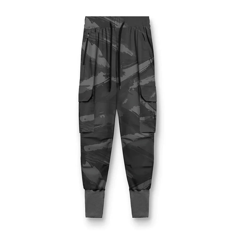 Men's lavender gym cargo joggers designed for comfort and performance during workouts
