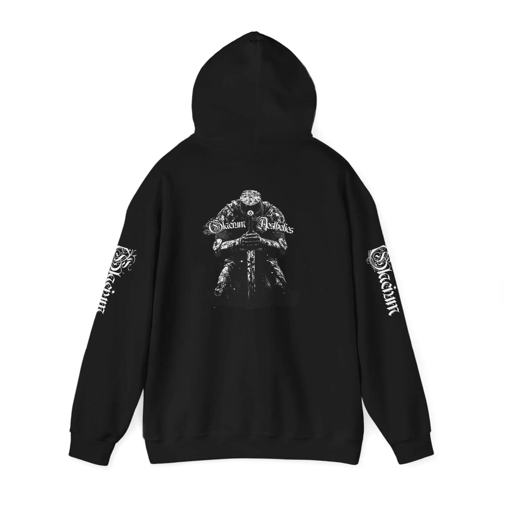 Black hoodie pump cover for the gym from the Crusader Series collection, featuring a heavy blend fabric and 'From The Ashes' design