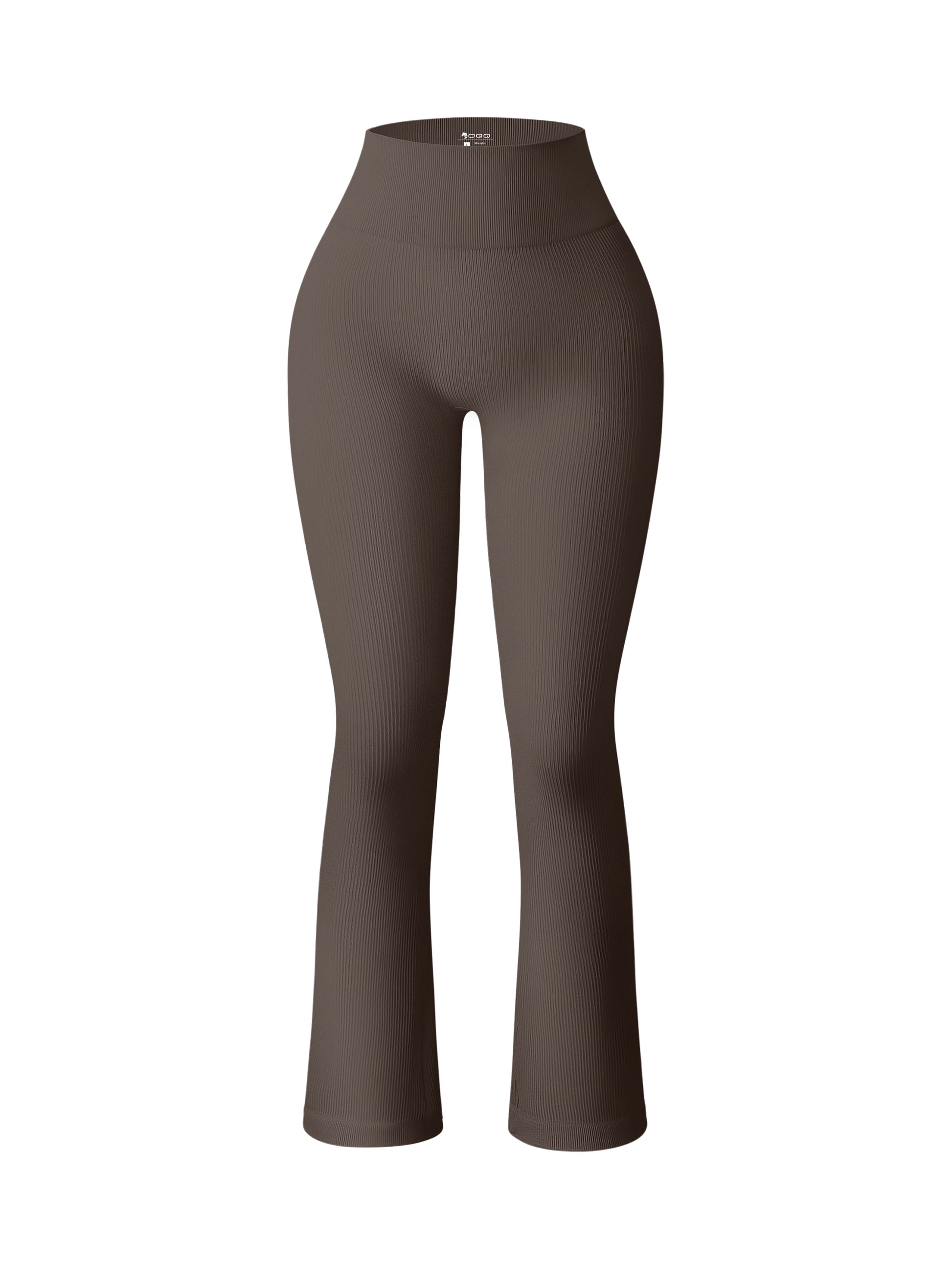 Tealeaf high waist ribbed flared leggings to perfectly shape and sculpt the legs during intense leg days in the gym or general training sessions